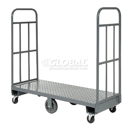 Global Industrial Steel Deck High-End Narrow Aisle U-Boat Platform Truck 60 x 16 1500 Lb. Capacity 330034